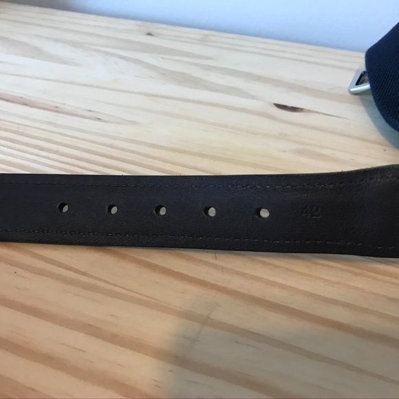 Anderson's Woven Navy Brown Leather Belt - Picture 6 of 9